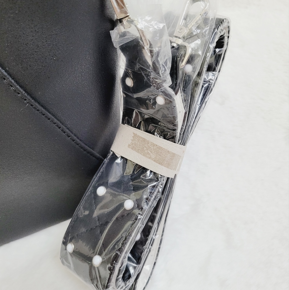 Catherine Malandrino Black White Satchel Bag *NWT* - Picture 10 of 10